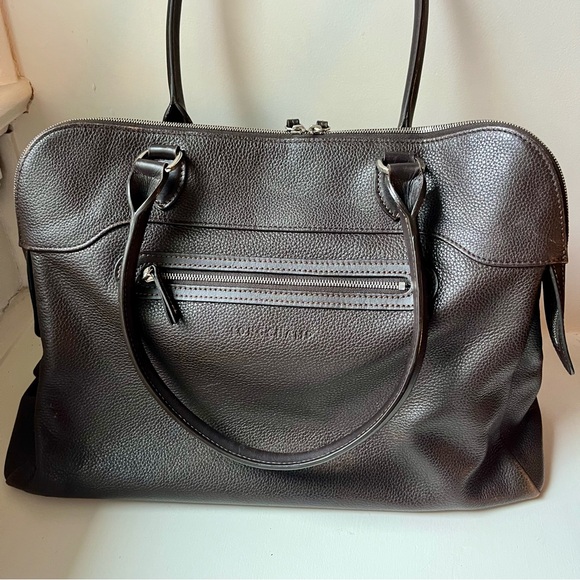 Longchamp Le Foulonné Shoulder Bag in Mocha Brown - Picture 3 of 14
